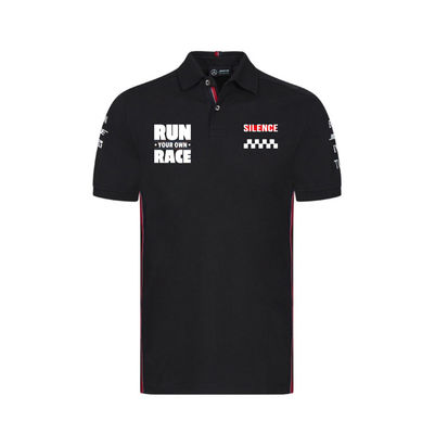 Summer Lightweight Plus Size Short Sleeve Racing Men's Polo Shirts in Custom Printing