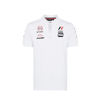 Custom Design Embroidery Sublimate Downhill White T Shirt for Motorcycle Auto Racing