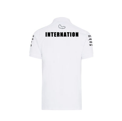 Custom Design Embroidery Sublimate Downhill White T Shirt for Motorcycle Auto Racing