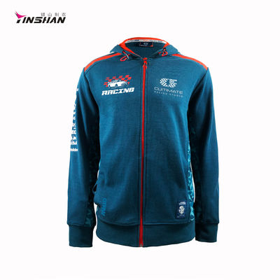 Zipper-up Hooded Custom Sport Hoodies for Men in Comfortable Fabric