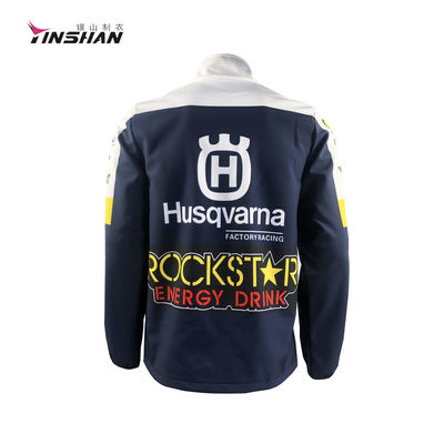 18. Men's Custom Embroidered Softshell Racing Jacket for Motorcycle Auto Competitions