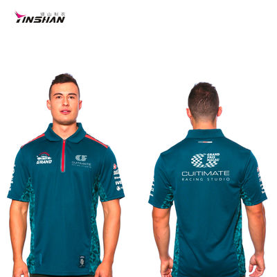 Upgrade Your Racing Attire with Our Custom Sublimation Racing Polo Shirts with Zipper