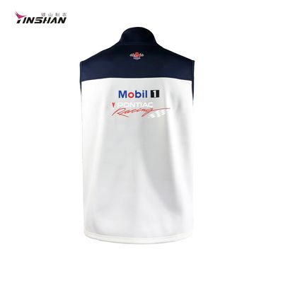Aviliable Sample Custom Team Name Sports Vest Windproof White Racing Motorcycles Vests
