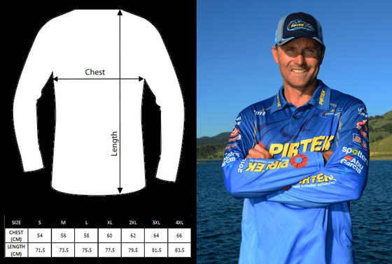 Quick Dry Performance Polyester Fabrics Custom Long Sleeve Sublimation Fishing Jerseys