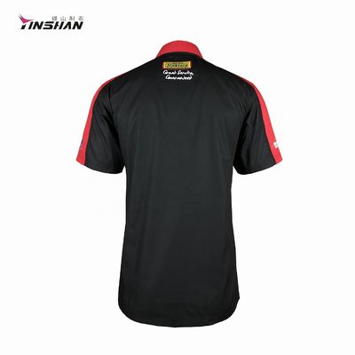Men's Breathable Shirts for Motorcycles and F1 Car Racing Custom Logo 100% Polyester