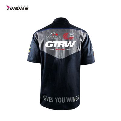 Unisex Fashion Custom Printed Design Sports Motorcycle Motor Cross Pit Crew Racing Shirt