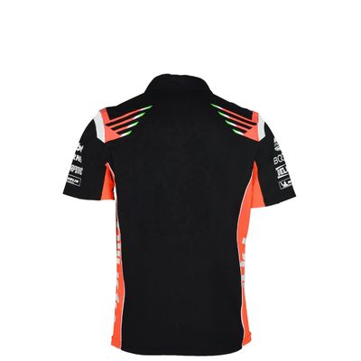 Customized Designs Team Uniform Clothing Breathable Cotton Motor Racing Black Polo T Shirt for Men