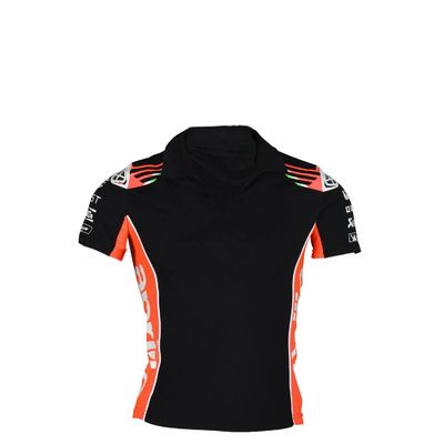 Customized Designs Team Uniform Clothing Breathable Cotton Motor Racing Black Polo T Shirt for Men