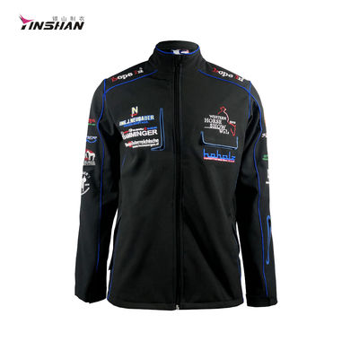 1. Custom Team Name Jackets Design for Men's Polyester Spandex Softshell Sports Club