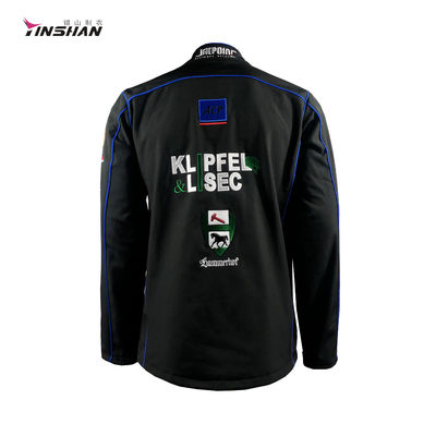 1. Custom Team Name Jackets Design for Men's Polyester Spandex Softshell Sports Club