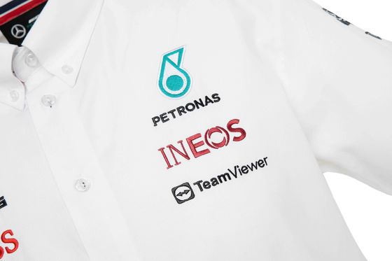 Customized Printing S-XL F1 Racing Shirt with Embroidered Logo and Breathable Fabric