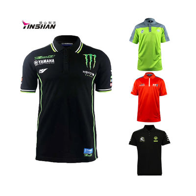 Wicking Breathable Custom Design Pit Crew Team Motorcycle Polo Shirt