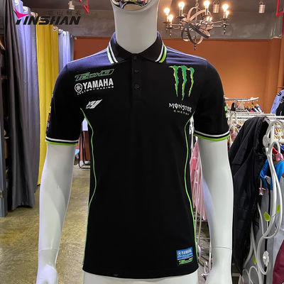 Wicking Breathable Custom Design Pit Crew Team Motorcycle Polo Shirt