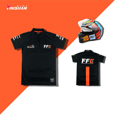 Motorcycle Auto Racing Teamwear Custom Polyester Sports Polo Shirts with Printed Logo