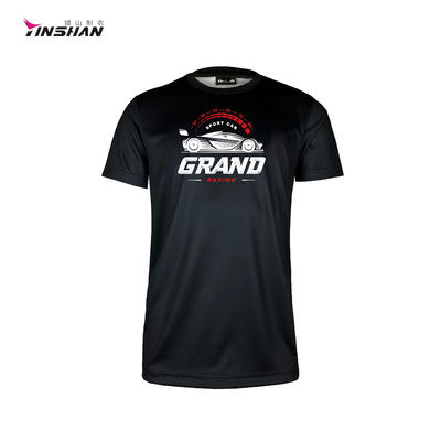 Breathable Polyester Racing T-shirt with Customized and Eye-catching Print Design
