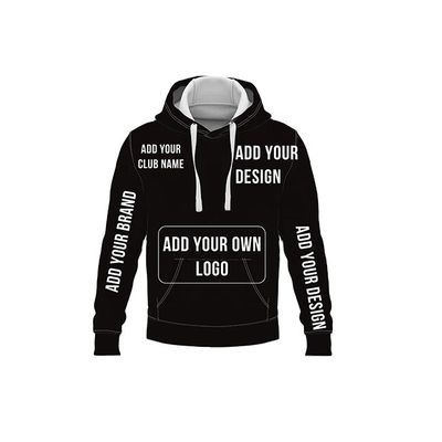 Custom Sportswear Sublimation Print Pit Crew Racing Men's Hoodies with V-neck Collar