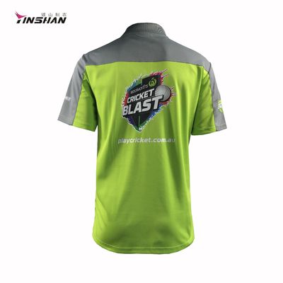 Customs Logo Polyester Unisex Team Race Sportswear Cricket Uniforms Jersey Polo Shirt