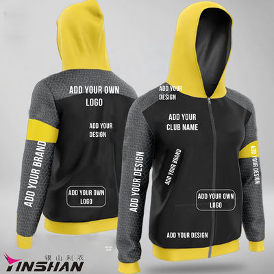 Custom Racing Teamwork Hoodie Windproof Zip Up Pullover with Cotton Polyester Design