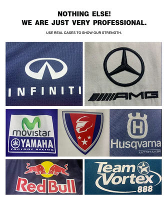 Custom Logo Print 100% Polyester Motorcycle and F1 Racing Jacket for Automated Cutting