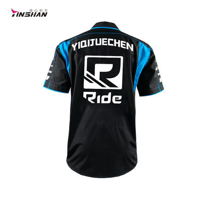 Customize Logo Acceptable Polyester Elastane Sports Shirts for Racing Car Jacket