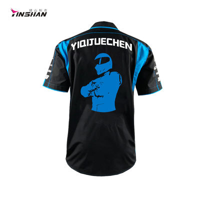 Customize Logo Acceptable Polyester Elastane Sports Shirts for Racing Car Jacket