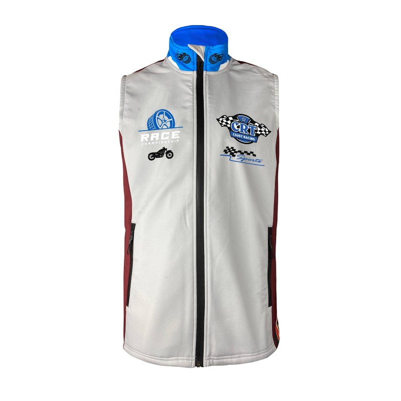 Custom Logo Design Men's Cotton Poly Zipper Softshell Vest for Running Sports Team