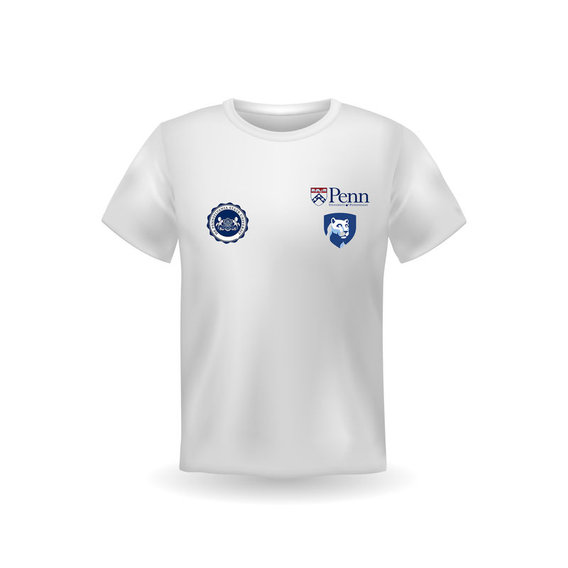 University T-Shirt with Custom Logo Design Needle Detection Yes Label Custom Lables