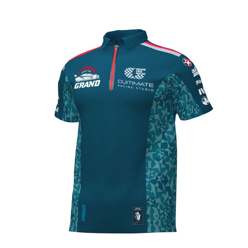 Upgrade Your Racing Attire with Our Custom Sublimation Racing Polo Shirts with Zipper