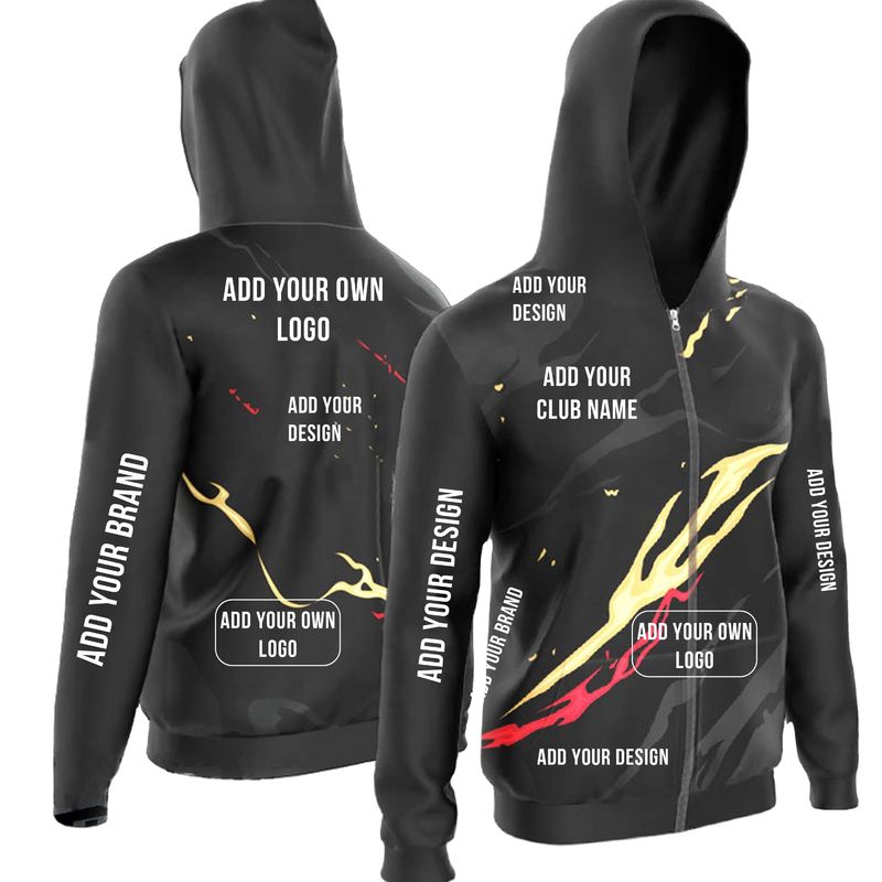 Custom Racing Teamwork Hoodie Windproof Zip Up Pullover with Cotton Polyester Design